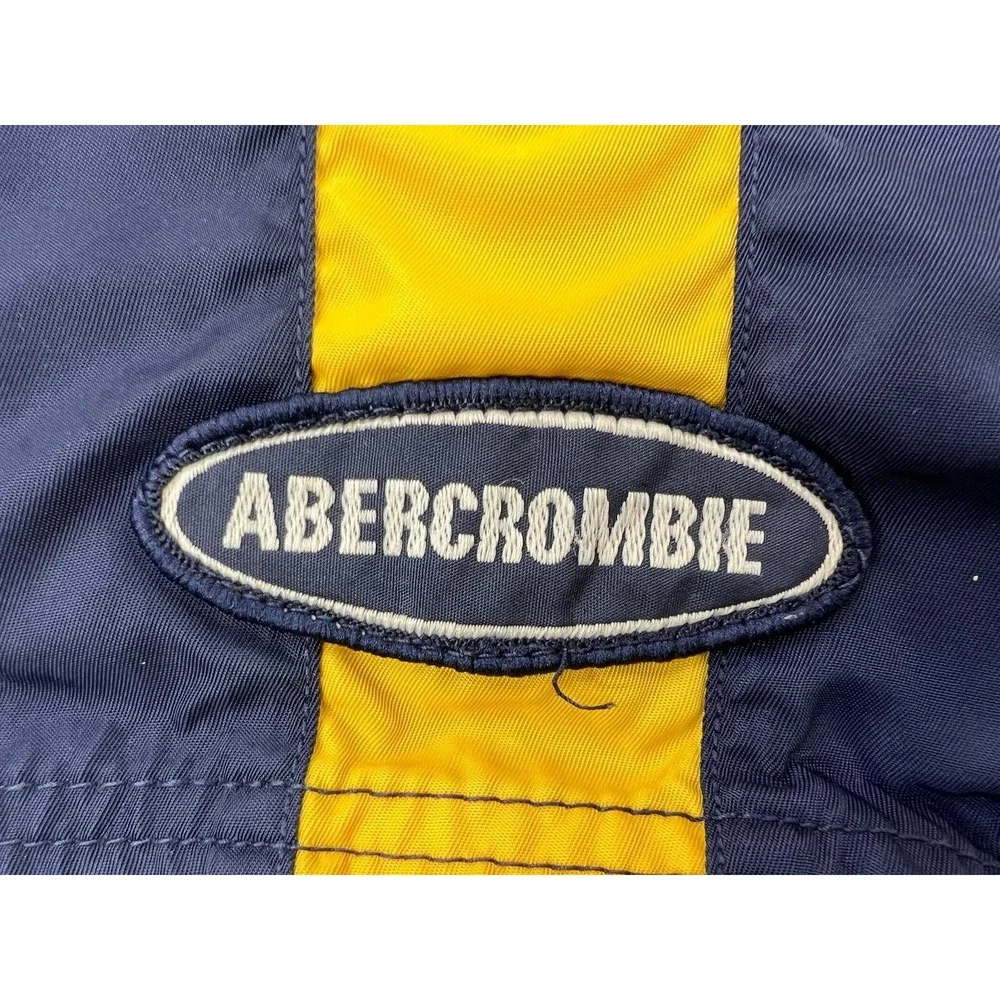Abercrombie Board Shorts Mens Small Blue Yellow Colorblock Swim Trunks Surf